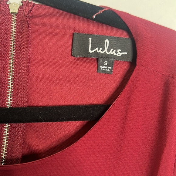 Lulus burgundy cut out waist maxi dress size small new bridesmaid - Picture 9 of 11